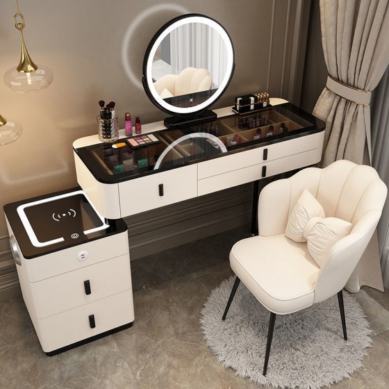 Light Luxury Ins Viral Makeup Chair, Minimalist Bedroom Vanity Stool With Backrest, Lazy Petal Chair For Manicure & Home Use