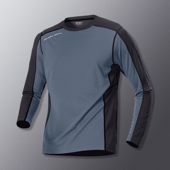 2026 New Premium Men's Long Sleeve Athletic T-Shirt, Quick Dry Sun Protection Breathable Running Top for Spring & Summer
