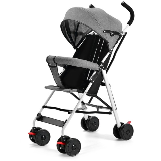 Reclinable Baby Stroller, Lightweight Foldable Portable Kids Umbrella Pushchair