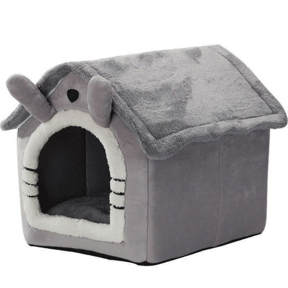 All-Season Enclosed Villa-Style Pet House, Washable Warm Nest for Cats & Dogs, Winter Warm Pet Supplies