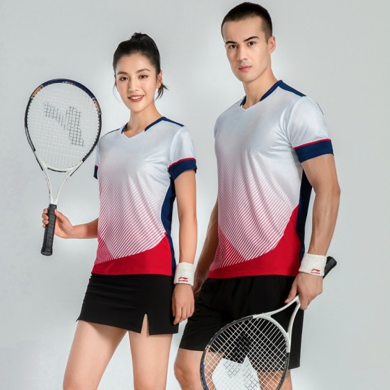 Couple Summer Quick Dry Badminton Outfit Sets, Men Women Two Piece Sports Apparel for Table Tennis Tennis Training