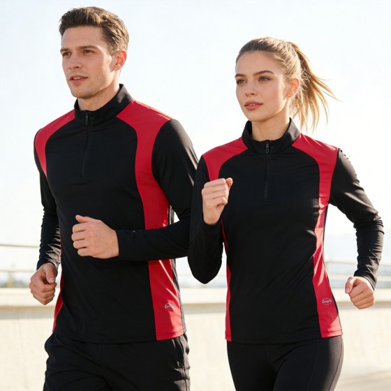 Men Women Long Sleeve Running Shirts, Stand Collar Loose Athletic Training Jacket, Casual Loose Fitness Sports Tops for Workout