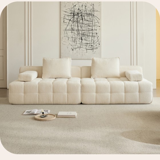 Vacuum Compressed Roll Pack Full Sponge Boneless Lawrence Sofa